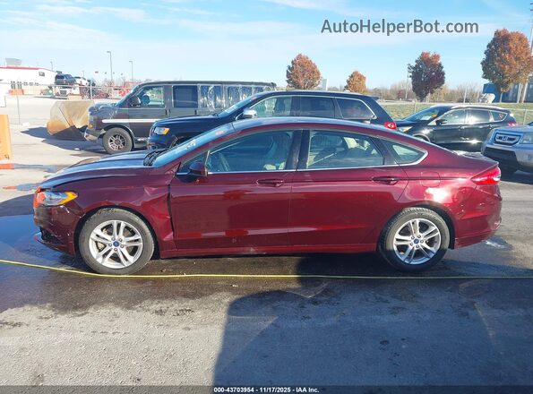 3FA6P0HD4JR160435 2018 FORD FUSION Burgundy 