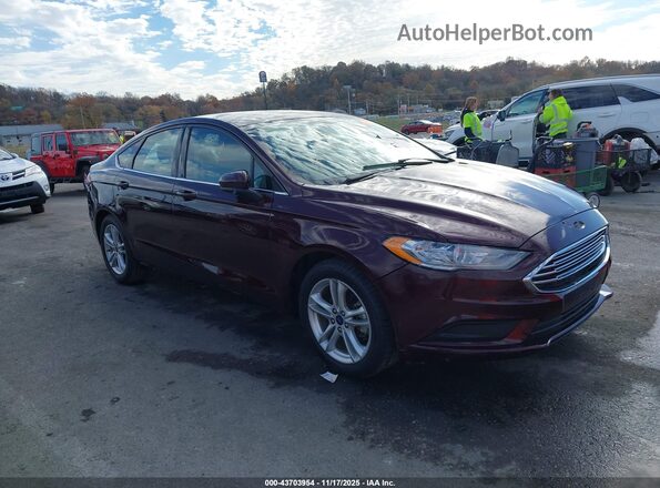 3FA6P0HD4JR160435 2018 FORD FUSION Burgundy Սալոնի 360 աստիճան տեսք