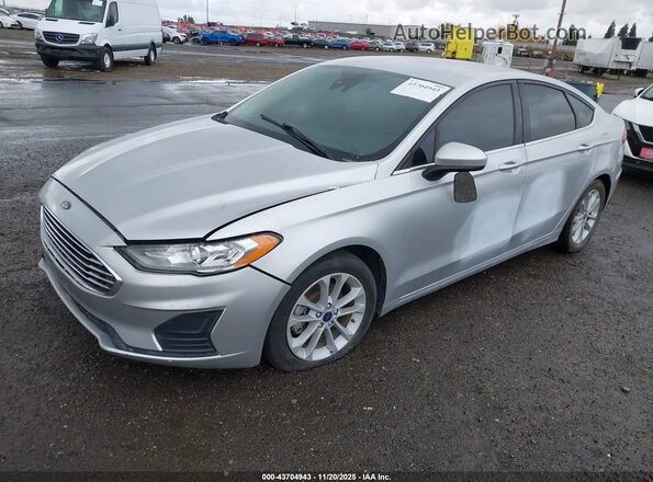 3FA6P0HD7KR243455 2019 FORD FUSION Silver წინა მარცხენა ხედი სამი მეოთხედიდან