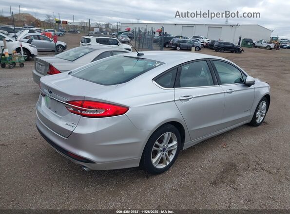 3FA6P0LU1JR221750 2018 FORD FUSION HYBRID Silver Rear right