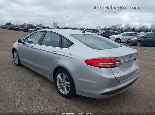 3FA6P0LU1JR221750 2018 FORD FUSION HYBRID Silver Rear left