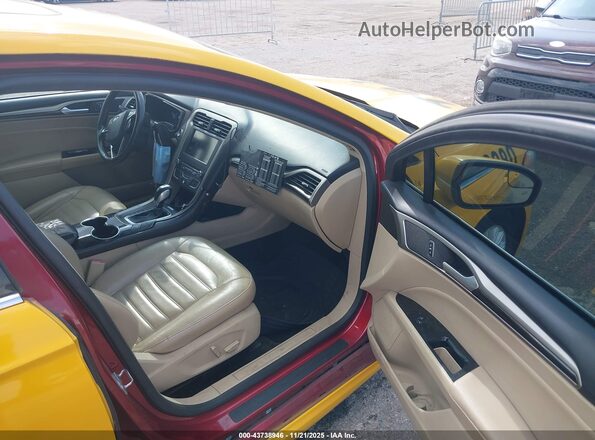 3FA6P0LU3GR140290 2016 FORD FUSION HYBRID Yellow Widok wnętrza z przodu