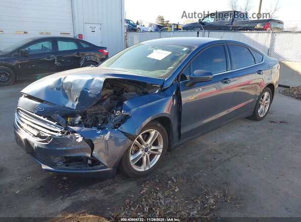 3FA6P0LU6JR272595 2018 FORD FUSION HYBRID Blue Front left