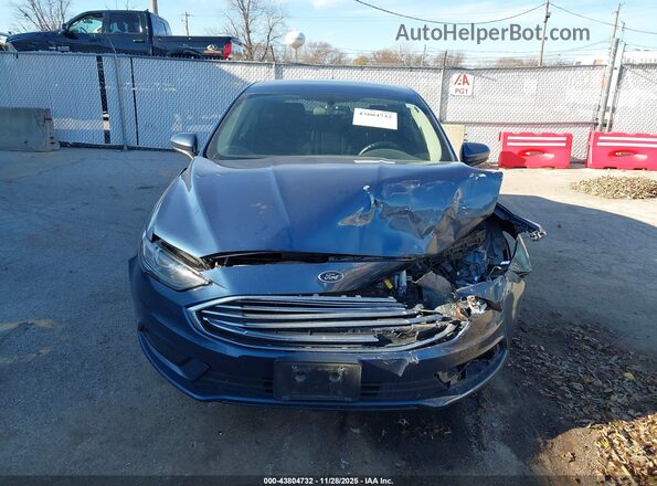 3FA6P0LU6JR272595 2018 FORD FUSION HYBRID Blue Dashboard view