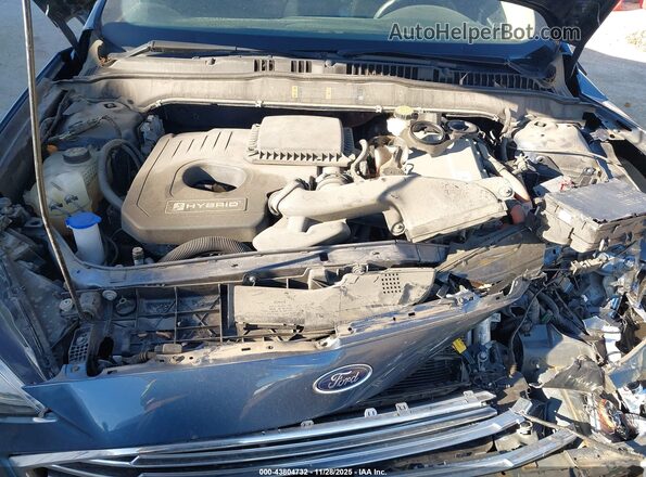 3FA6P0LU6JR272595 2018 FORD FUSION HYBRID Blue Rear view