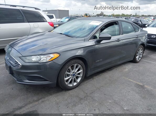 3FA6P0LU7HR286208 2017 FORD FUSION HYBRID Gray Przód lewy