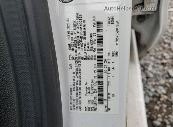 3FADP4BJ8JM100829 2018 FORD FIESTA White 