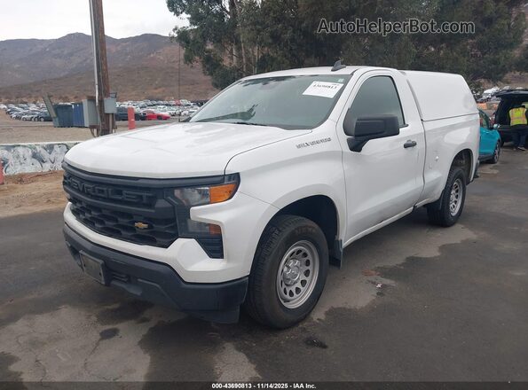 3GCNAAEK0PG357655 2023 CHEVROLET SILVERADO Белый Передняя левая четверть