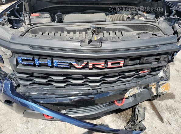 3GCPDCED7NG588174 2022 CHEVROLET SILVERADO Синий Вид задней части салона