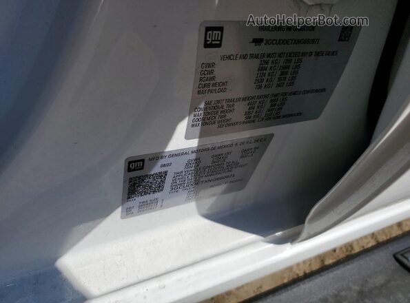 3GCUDDETXNG660971 2022 CHEVROLET SILVERADO White Շարժիչի բաժամունքի տեսք