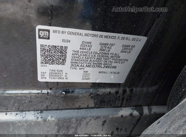 3GKALMEG7RL249196 2024 GMC TERRAIN Черный Вид подкапотного пространства
