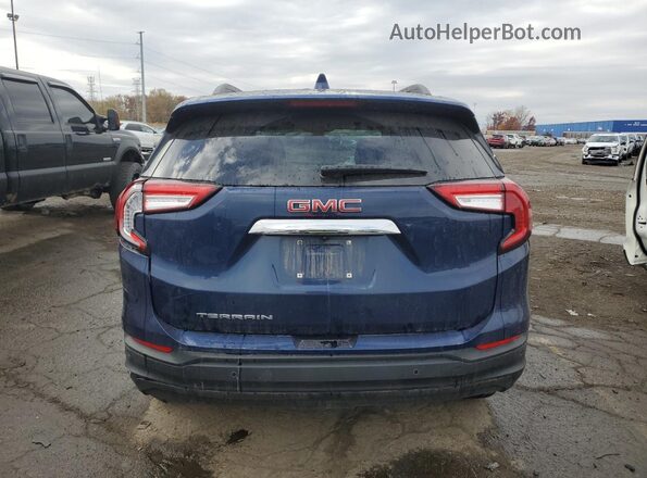 3GKALMEV2NL191068 2022 GMC TERRAIN Синий Вид сзади
