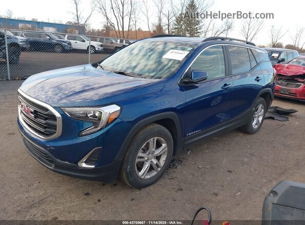 3GKALMEV7ML386596 2021 GMC TERRAIN Blue Vista tres cuartos delantera izquierda