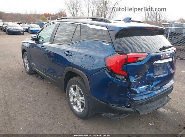 3GKALMEV7ML386596 2021 GMC TERRAIN Blue Trasero izquierdo