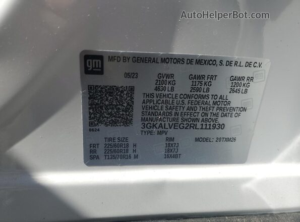 3GKALVEG2RL111930 2024 GMC TERRAIN White Շարժիչի բաժամունքի տեսք