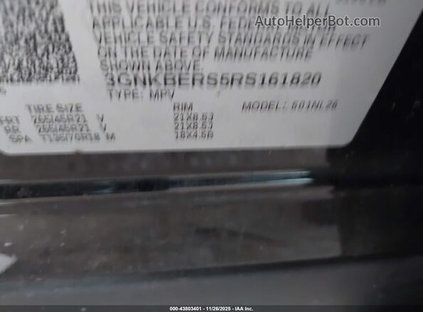 3GNKBERS5RS161820 2024 CHEVROLET BLAZER Black Widok komory silnika