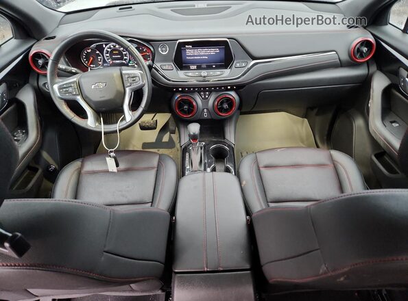 3GNKBKRS0NS189355 2022 CHEVROLET BLAZER White Widok deski rozdzielczej