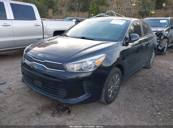 3KPA24AD0LE318428 2020 KIA RIO Black Առջևի ձախ երեք քառորդ տեսարան