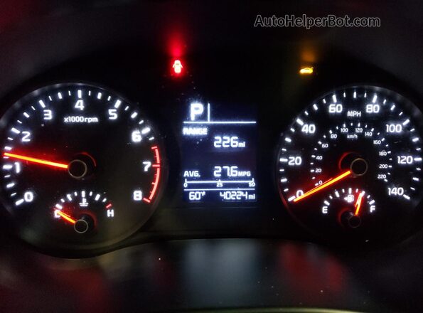 3KPA24AD0NE477873 2022 KIA RIO Gray Vista del cuadro de instrumentos