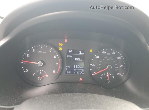 3KPA24AD5LE314035 2020 KIA RIO White ხელსაწყოთა პანელის ხედი
