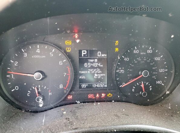 3KPA24AD5LE322670 2020 KIA RIO Silver Widok zestawu wskaźników