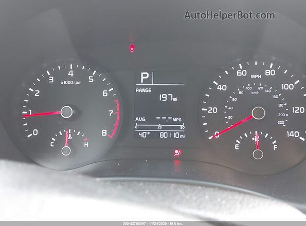 3KPA24AD8LE316880 2020 KIA RIO Gray 