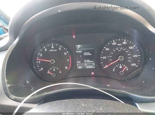 3KPA25AD8ME368002 2021 KIA RIO 5-DOOR Blue Հետևի նստատեղերի տեսք