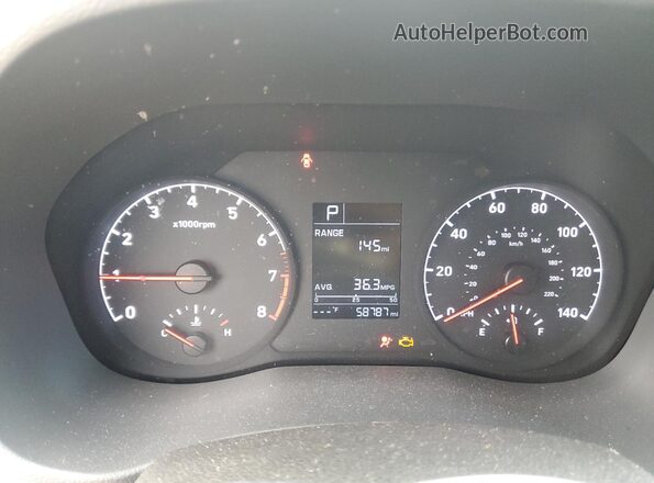 3KPC24A60LE120295 2020 HYUNDAI ACCENT Black ხელსაწყოთა პანელის ხედი