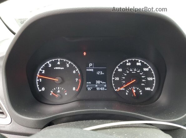 3KPC24A65ME140799 2021 HYUNDAI ACCENT Gray Widok zestawu wskaźników
