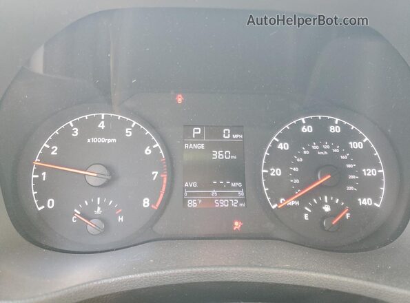 3KPC24A66NE190046 2022 HYUNDAI ACCENT Серебряный Вид щитка приборов