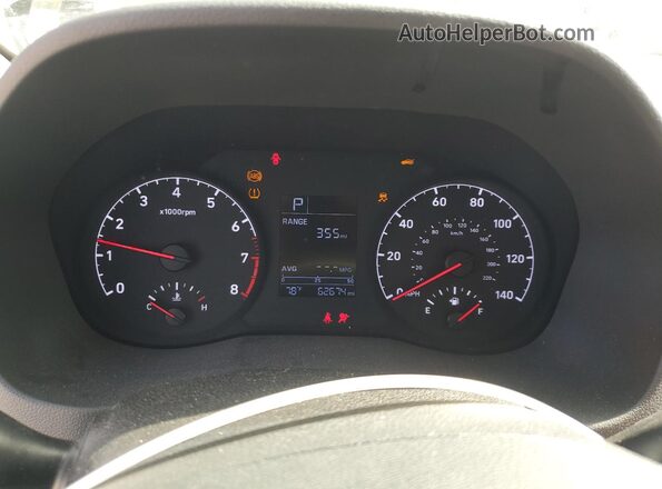 3KPC24A68LE121288 2020 HYUNDAI ACCENT Gray ხელსაწყოთა პანელის ხედი