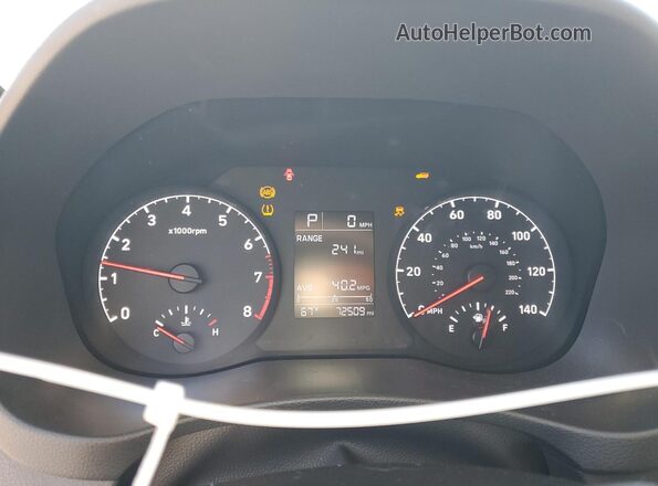 3KPC24A68NE169697 2022 HYUNDAI ACCENT White Вид щитка приладів