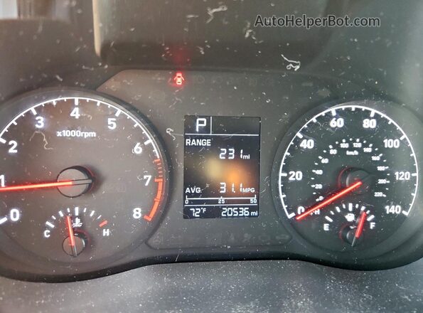 3KPC24A69LE123034 2020 HYUNDAI ACCENT Silver Instrument cluster view