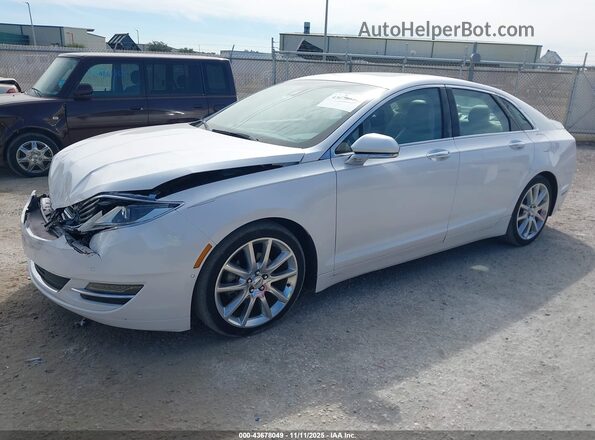 3LN6L2LU7GR632012 2016 LINCOLN MKZ HYBRID White წინა მარცხენა ხედი სამი მეოთხედიდან