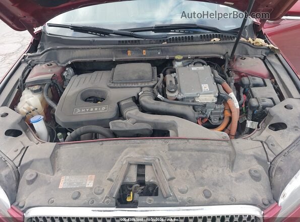 3LN6L5LU0HR659359 2017 LINCOLN MKZ HYBRID Red Rear view
