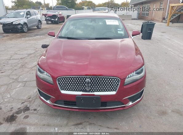 3LN6L5LU0HR659359 2017 LINCOLN MKZ HYBRID Red Instrument cluster view
