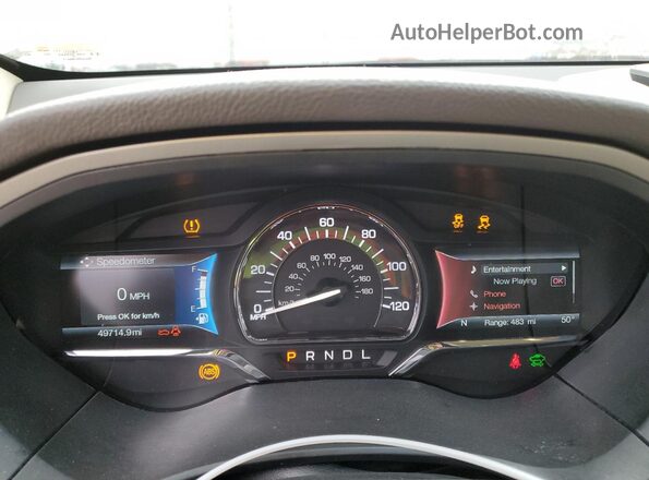 3LN6L5LU5LR617424 2020 LINCOLN MKZ White Vista del cuadro de instrumentos