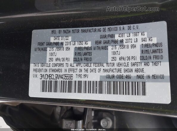 3MVDMBCL9NM405686 2022 MAZDA CX-30 Gray Vista del compartimento del motor
