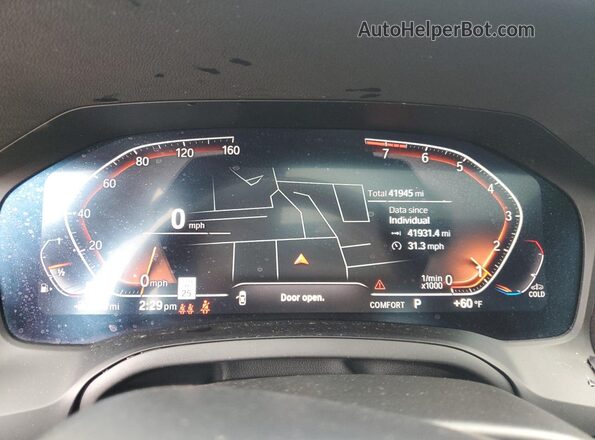 3MW23CM01N8C35013 2022 BMW 2 SERIES Gray Vista del cuadro de instrumentos