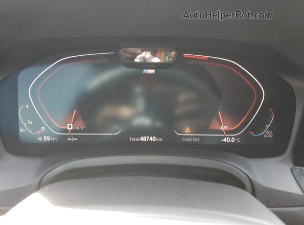 3MW5R7J00L8B38812 2020 BMW 3 SERIES White Instrument cluster view