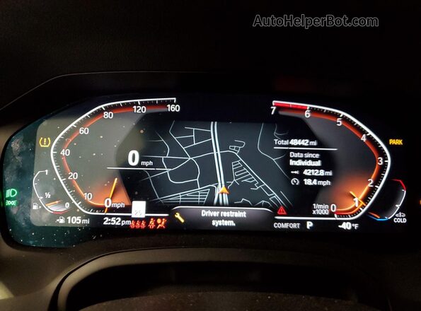 3MW5R7J02N8C43273 2022 BMW 3 SERIES Черный Вид щитка приборов