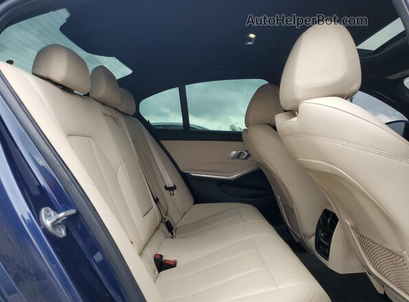 3MW5R7J09L8B20308 2020 BMW 3 SERIES Blue Հետևի նստատեղերի տեսք