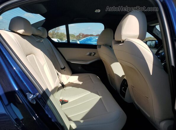 3MW5R7J0XL8B14226 2020 BMW 3 SERIES Blue Rear seats view