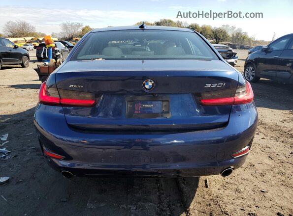 3MW5R7J0XL8B14226 2020 BMW 3 SERIES Blue Rear view