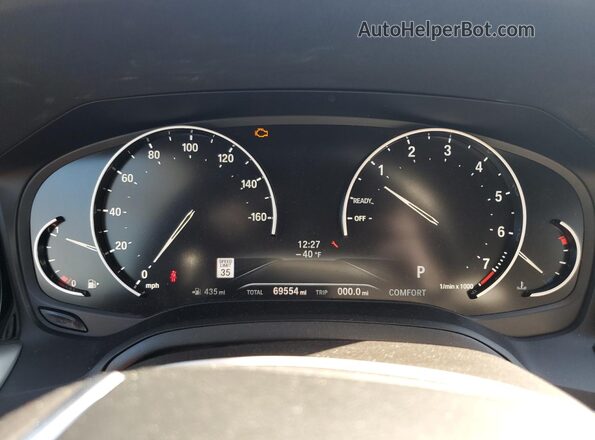 3MW5R7J0XL8B14226 2020 BMW 3 SERIES Blue Instrument cluster view
