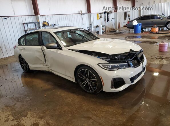 3MW5U9J06M8B61314 2021 BMW M3 Белый Передняя правая четверть