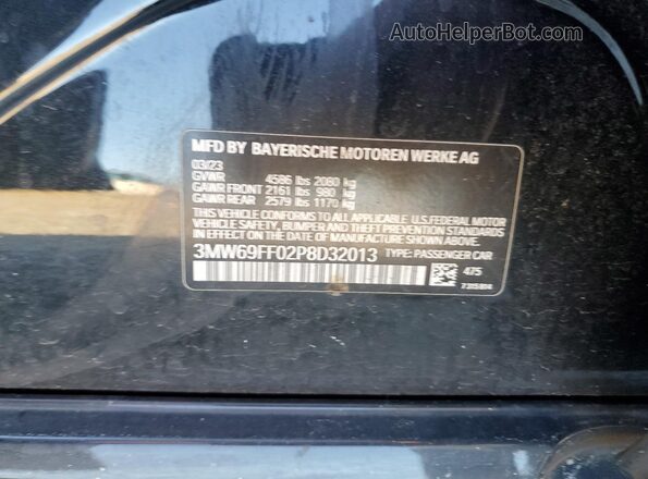 3MW69FF02P8D32013 2023 BMW 3 SERIES Black Вид підкапотного простору