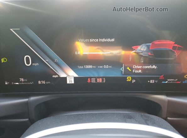 3MW69FF04P8D75090 2023 BMW 3 SERIES Black Instrument cluster view