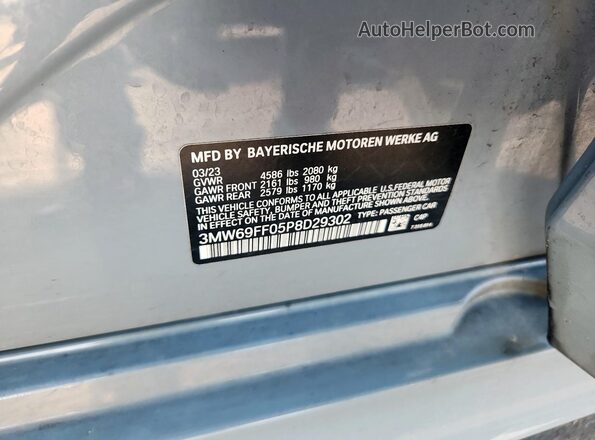 3MW69FF05P8D29302 2023 BMW 3 SERIES Gray Շարժիչի բաժամունքի տեսք