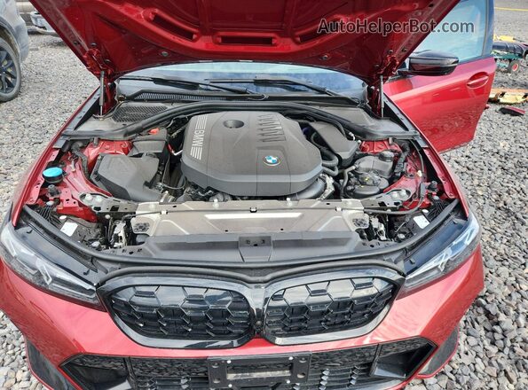 3MW69FT09S8F02834 2025 BMW M3 Red Вид задньої частини салону
